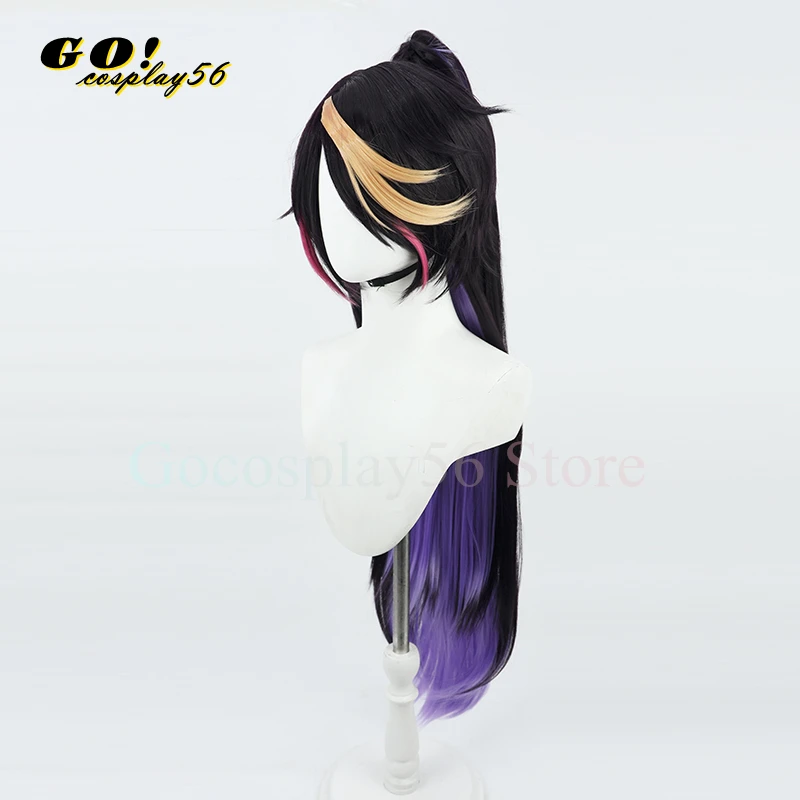 Virtual r NIJISANJI Luxiem Shu Yamino New Outfit Black Purple  Cosplay Wig