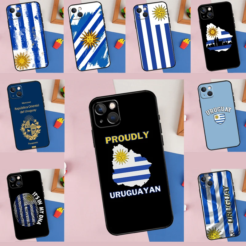 Чехол с уругвайским флагом для iPhone 12 11 14 15 13 Pro Max XS X XR SE 2020 8 7 Plus 13 12 Mini
