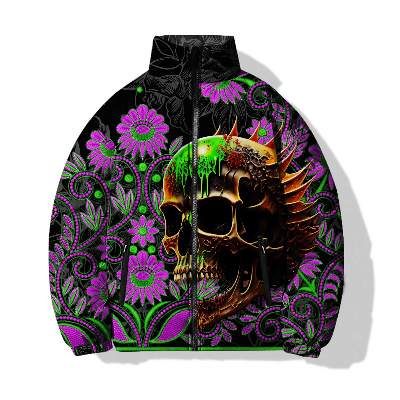 thumbnail image 1 of Sickle Novedades en Parkas Novedades en Abrigos y Chaquetas Calidez Esqueleto de Calavera Chaquetas Frías para Hombre Abrigo Frío para Hombre con Impresión 3D para Invierno, 1 of 5