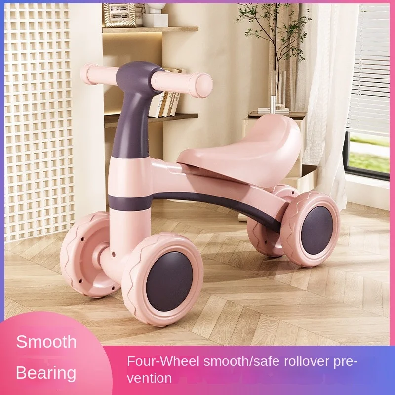 Cooya New Children's Balance Car Pedalless 1-3 Year Old Baby Scooter Children's Scooter Baby Walking Yo-yo Car Four Wheels