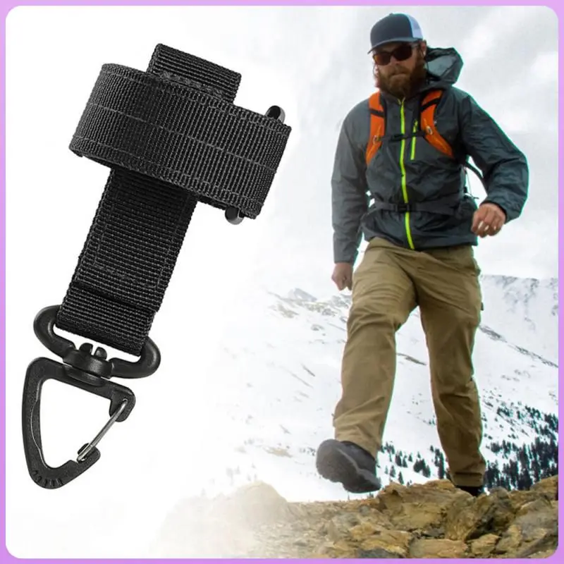 Keychain Storage Buckle Webbing Gloves Rope Holder Military Hook Fixed Rope Tactical Gear Clip Keeper Pouch Belt carabiner clips key chain clip carabiner belt clip keychain carabiner