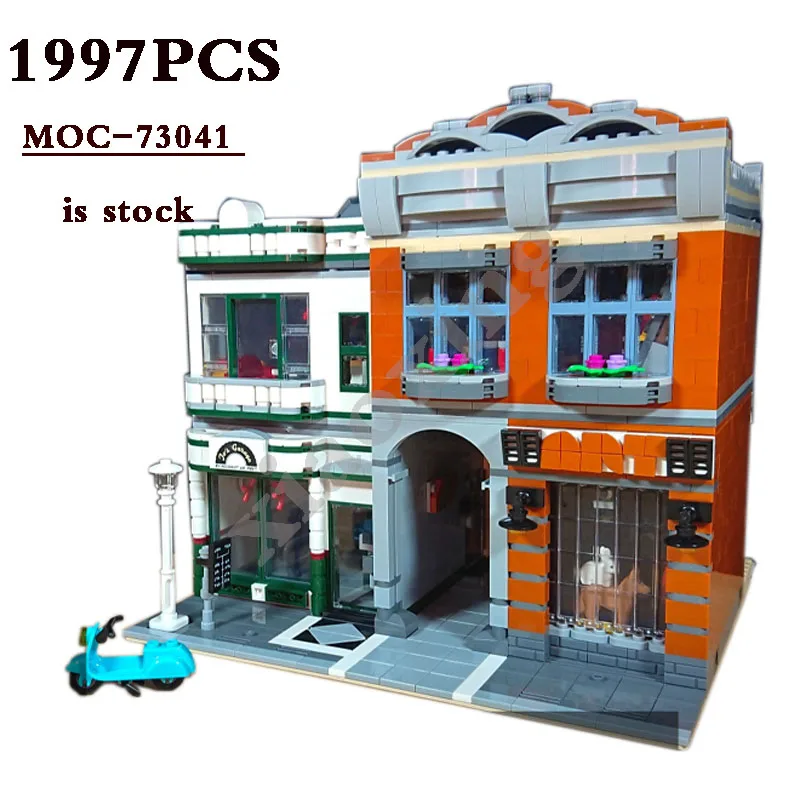 Classic Moc-73041- Studio E Museo-10264 Angolo Garage Alternativa Costruire Modello Fai Da Te 1997 Pezzi Building Block Giocattolo Regalo