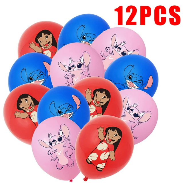 12pcs Lilo and Stitch Party Balloons for Theme Party Aluminum Film Balloons  suit Stitch Birthday Party Decorations