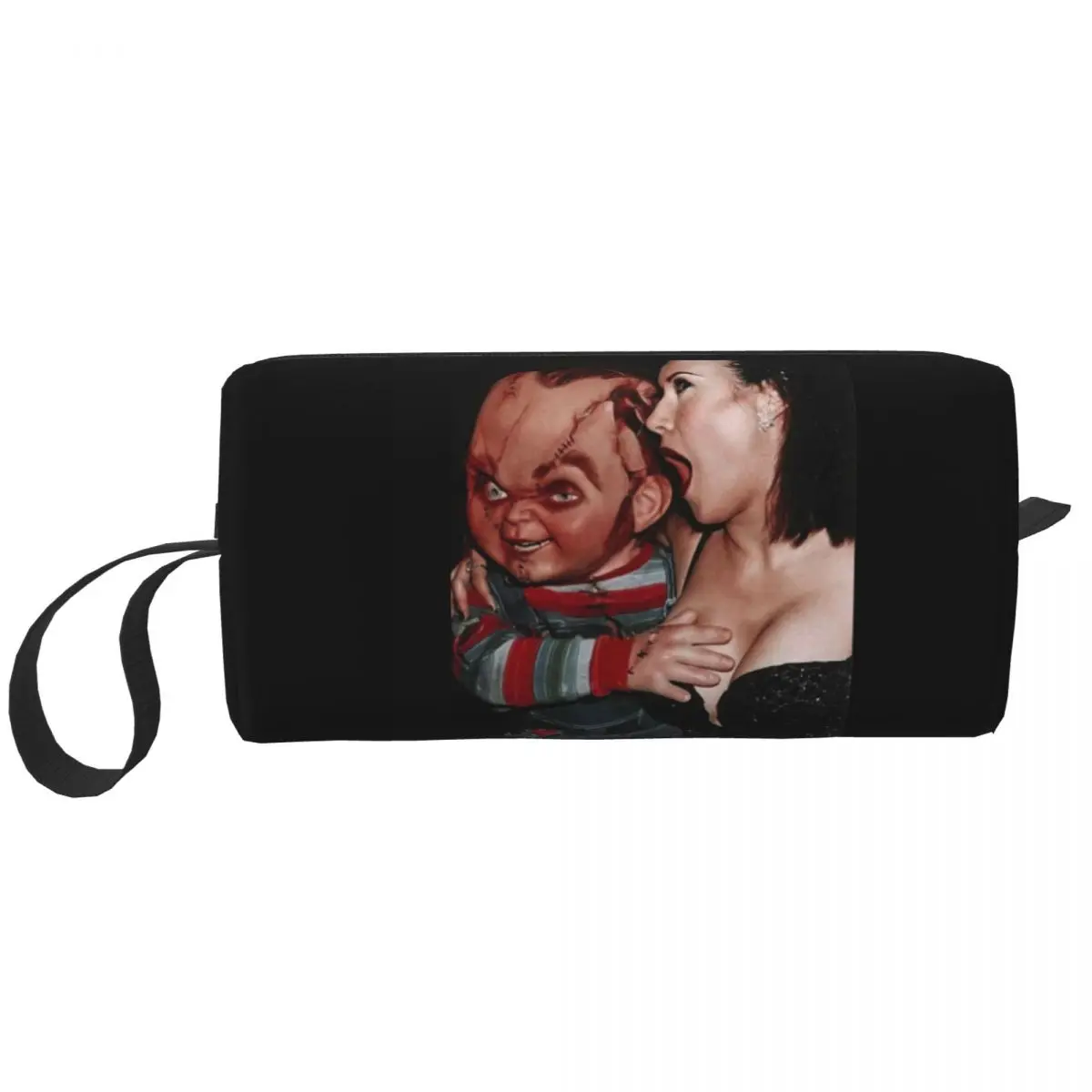 Fashion Funny Chucky Doll Travel Toiletry Bag Women Childs Play Horror Movie Cosmetic Makeup Bag Beauty Storage Dopp Kit
