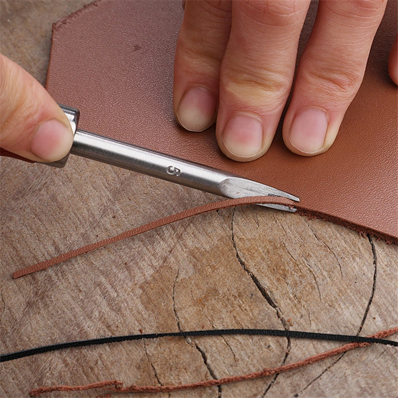 Leather Craft Tool Leather Edge Cutter 0.8/1.0/1.2/1.5mm Sharp Edge Beveler Skiving Beveling Knife Cutting Hand Craft