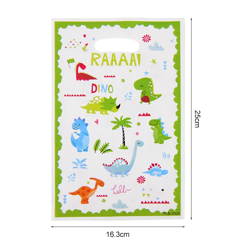 10/20/30pcs Dinosaur Gift Bag Kids Jungle Animal Birthday Party Decoration Supplies Plastic Candy Cookie Packaging Bag for guest