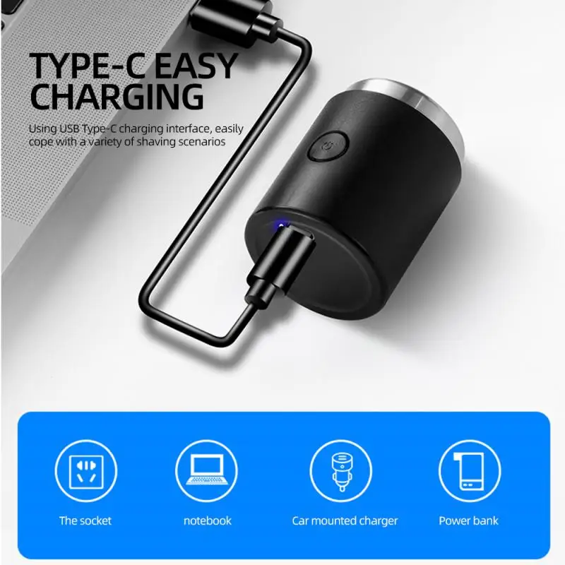 Mini Electric Shaver Razors For Men USB Rechargeable Electric Razor Clipper Portable Face Cordless Beard Knife Shaving Machine