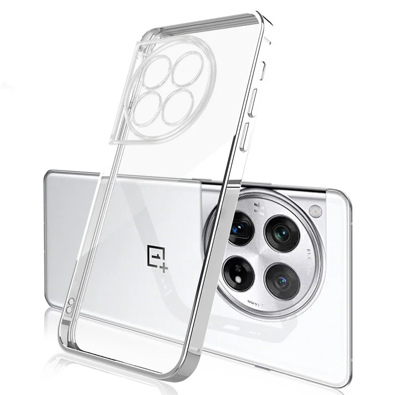 Luxury Plating Transparent TPU Silicone Phone Bumper Case