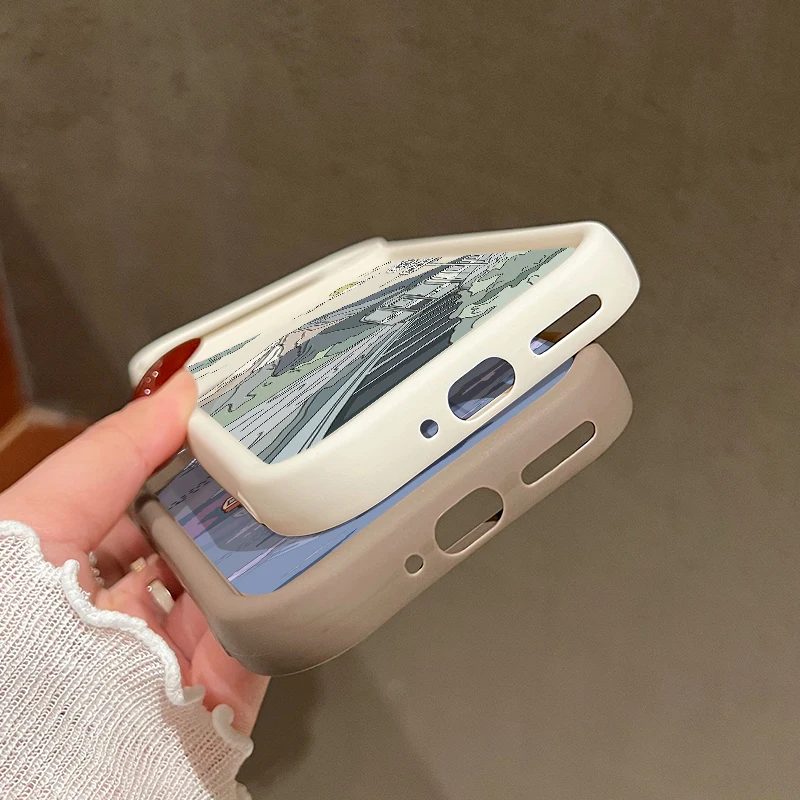 Landscape Pattern Solid Color TPU Case For Google Pixel 10 8 7 Pro 8A Pixel 9 Pro XL Shockproof Soft Silicone Protector Cover — view 3
