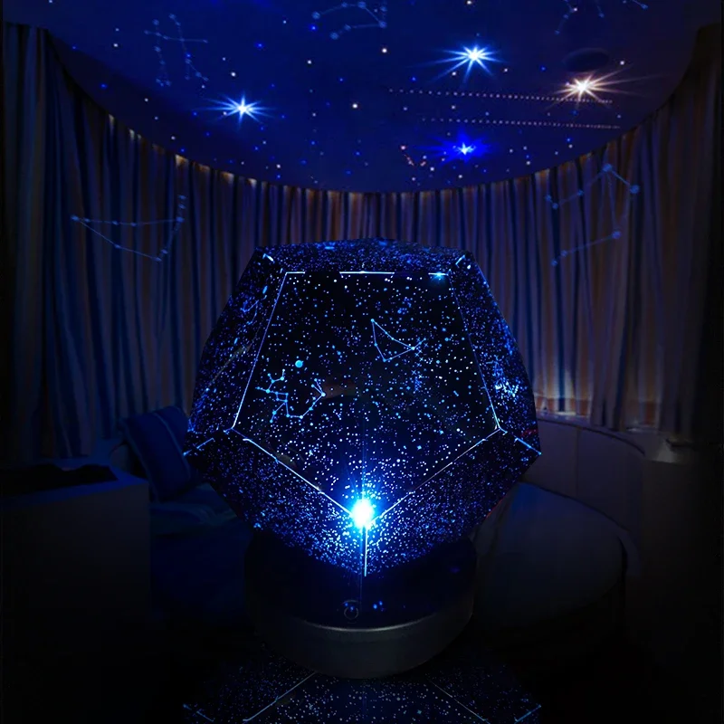 

LED Star Projector Lamp Children Bedroom Galaxy Night Light Baby Lamp Decor Rotating Starry Nursery Sky Planetary Table Lamp