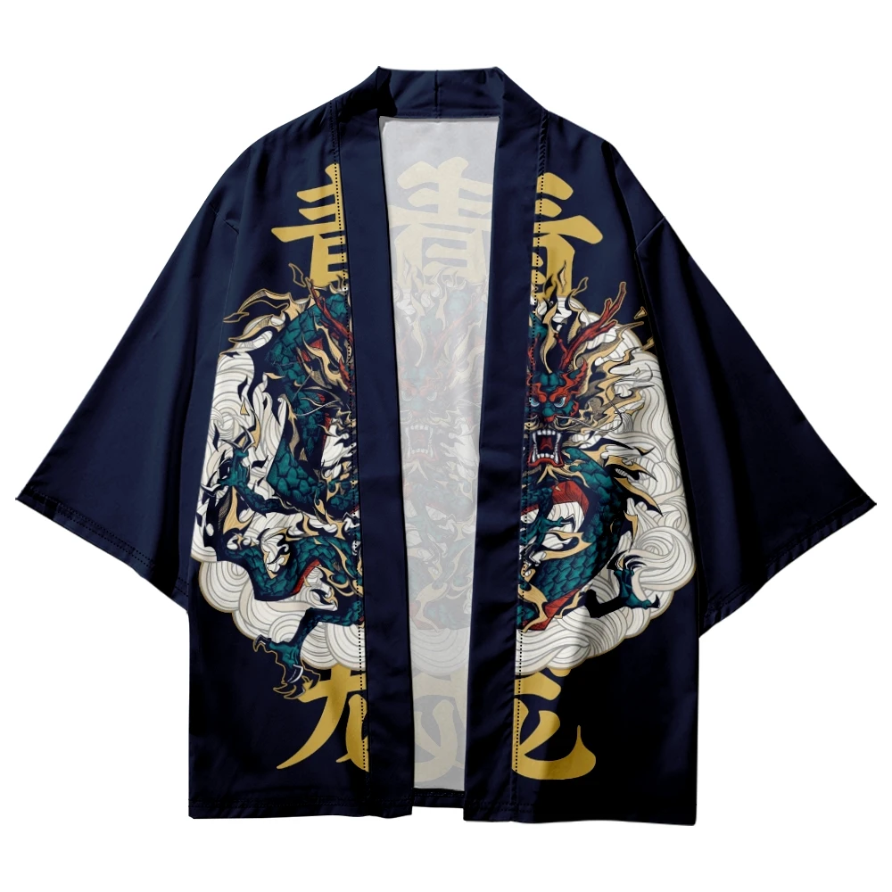 

Traditional Haori Summer Casual Cosplay Kimono Harajuku Chinese Dragon Pritned Women Men Cardigan Beach Yukata Shirts Tops