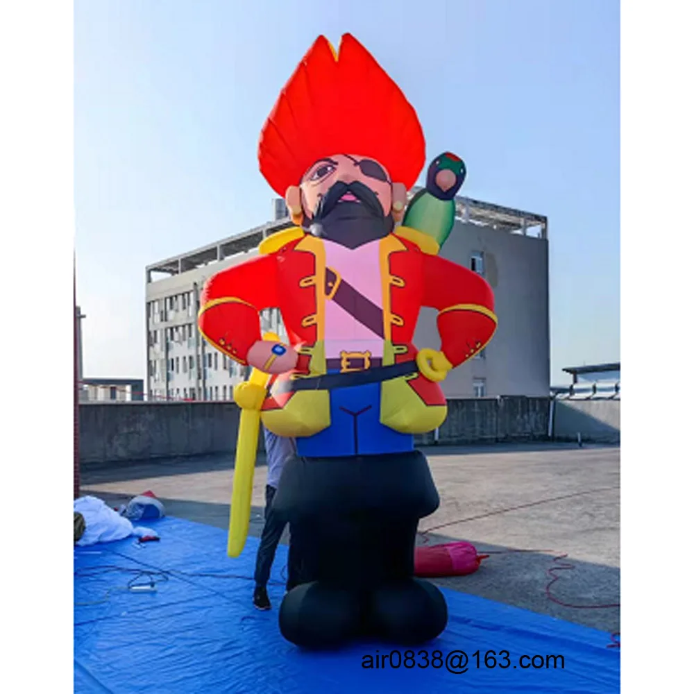 Custom Advertising Giant Inflatable Pirate Oxford Inflatable Cartoon Character Model For Sale