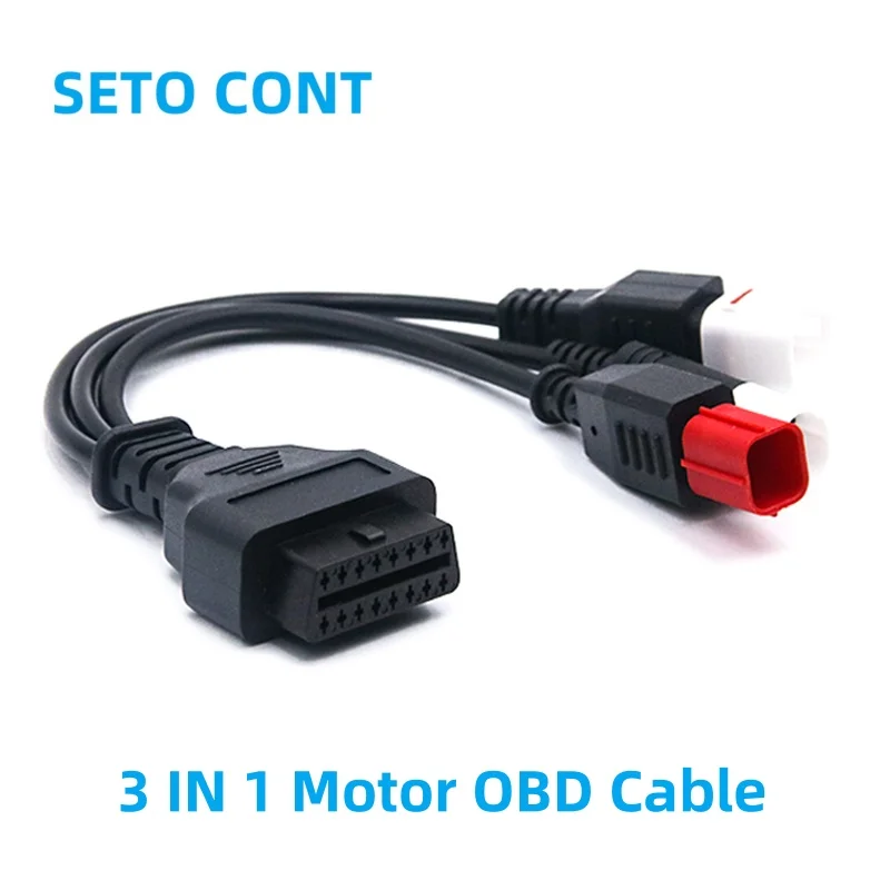 Motorcycle 3 Pin To 16 Pin OBD Adapter OBD2 Diagnostic Cable Connector For Kymco - View #5
