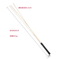 3 In 1 Natural Rattan 60CM Long Straight Whip Riding Crop Flogger Black Red PU Leather Handle Paddle Slapper Horse Training 2