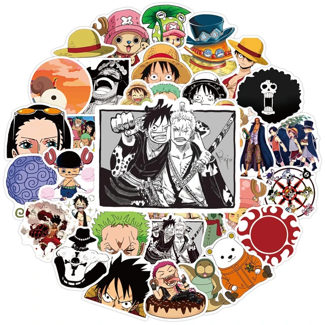 ONE PIECE Luffy Stickers Anime Sticker Notebook Motorcycle