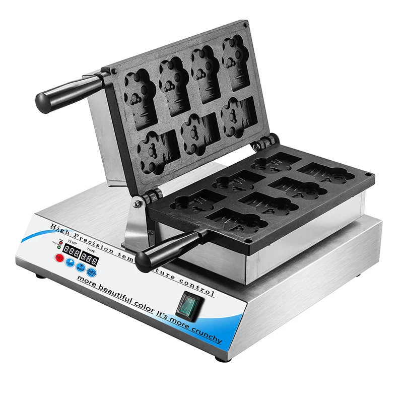 7pcs Cat Claw Waffle Machine 1800W Cute Shape Animal Paw Waffle Machine 110V 220V Cartoon Pancake Pan 4