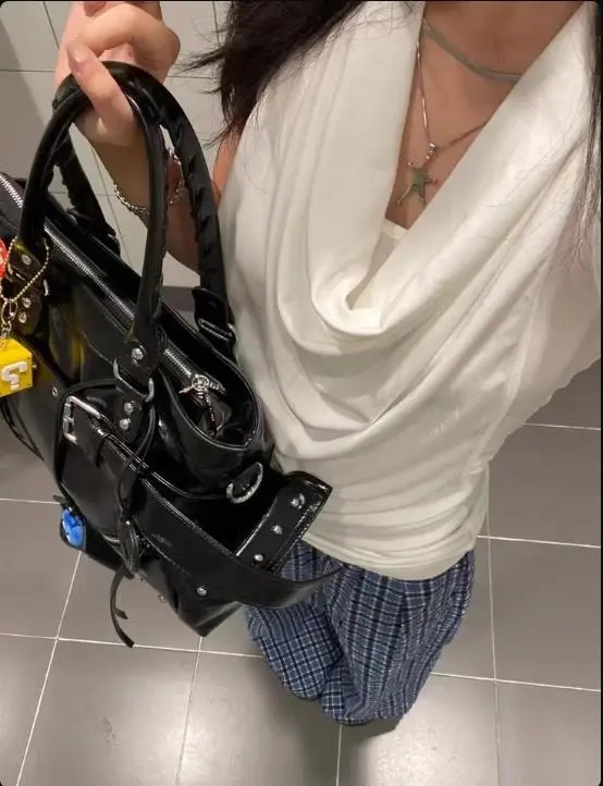 Top Quality Luxury Brand Handbag And Purse Designer Soft Leather Shoulder Bag Black Totes Women Fashion Underarm Tote Bags