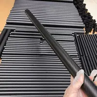 2Pcs Length 1000MM Plain Glossy 3K Full Carbon Fiber Tube High Composite Hardness DIY Japan Material Pipe RC Airplane Accessorie 2
