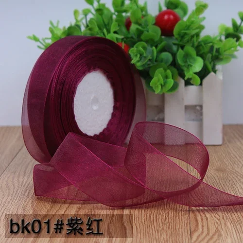 Organza Chiffon Ribbon for Decoration and Crafting - 50 Yards