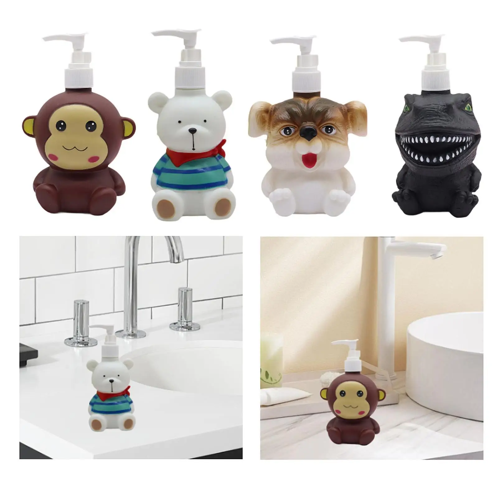 Children Cartoon Lotion Bottle Shower Gel Dispenser Hand Soap Dispenser