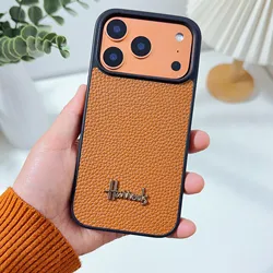 Elegant PU Leather Shockproof Phone Case - Luxury Business Style Cover - iPhone 15 Plus (ZS)