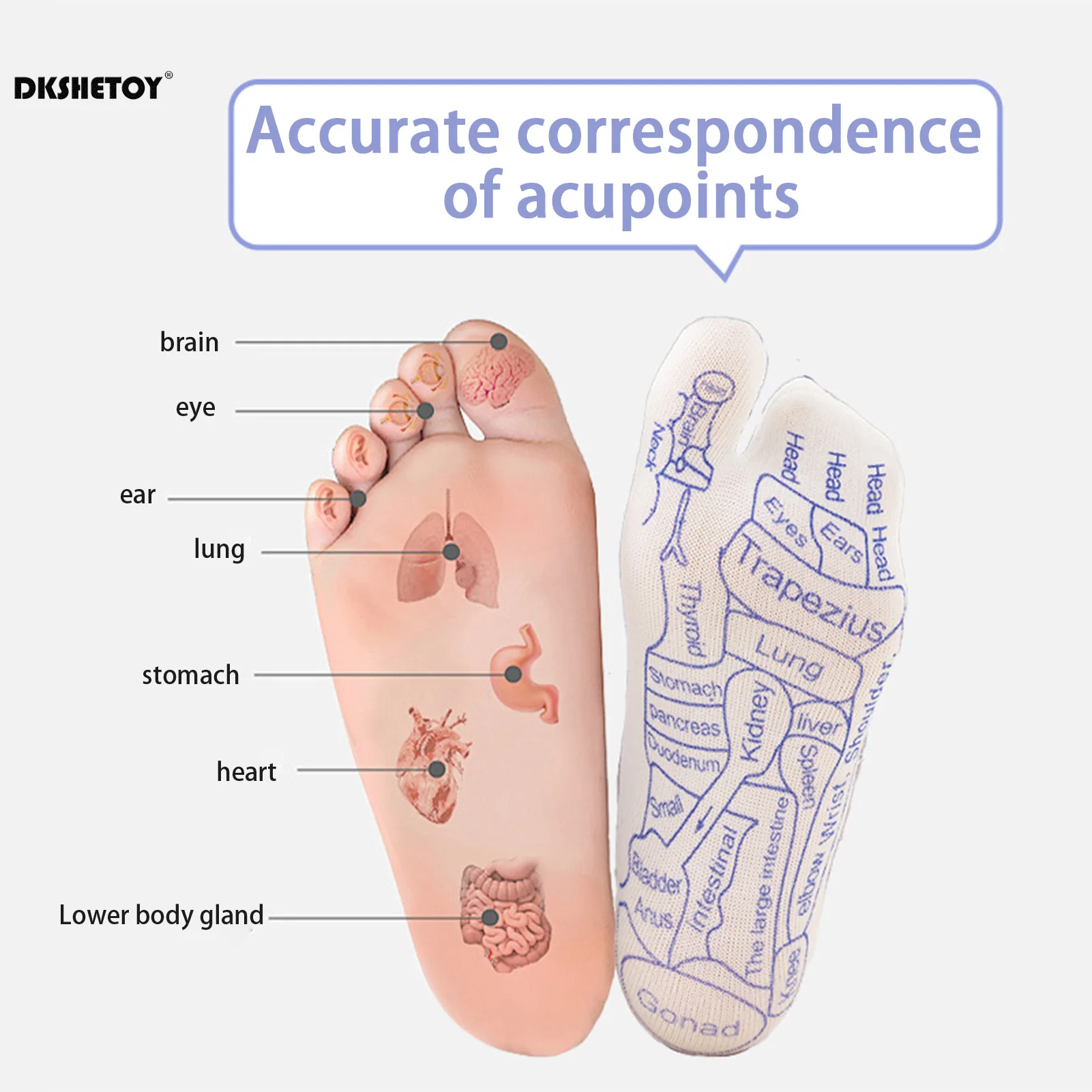 Foot Massage Socks 1 set Foot Massage Acupuncture Point Socks Muscle Relaxation Massager Relieve Tired Feet Reflexology Sock Foot Point Tool