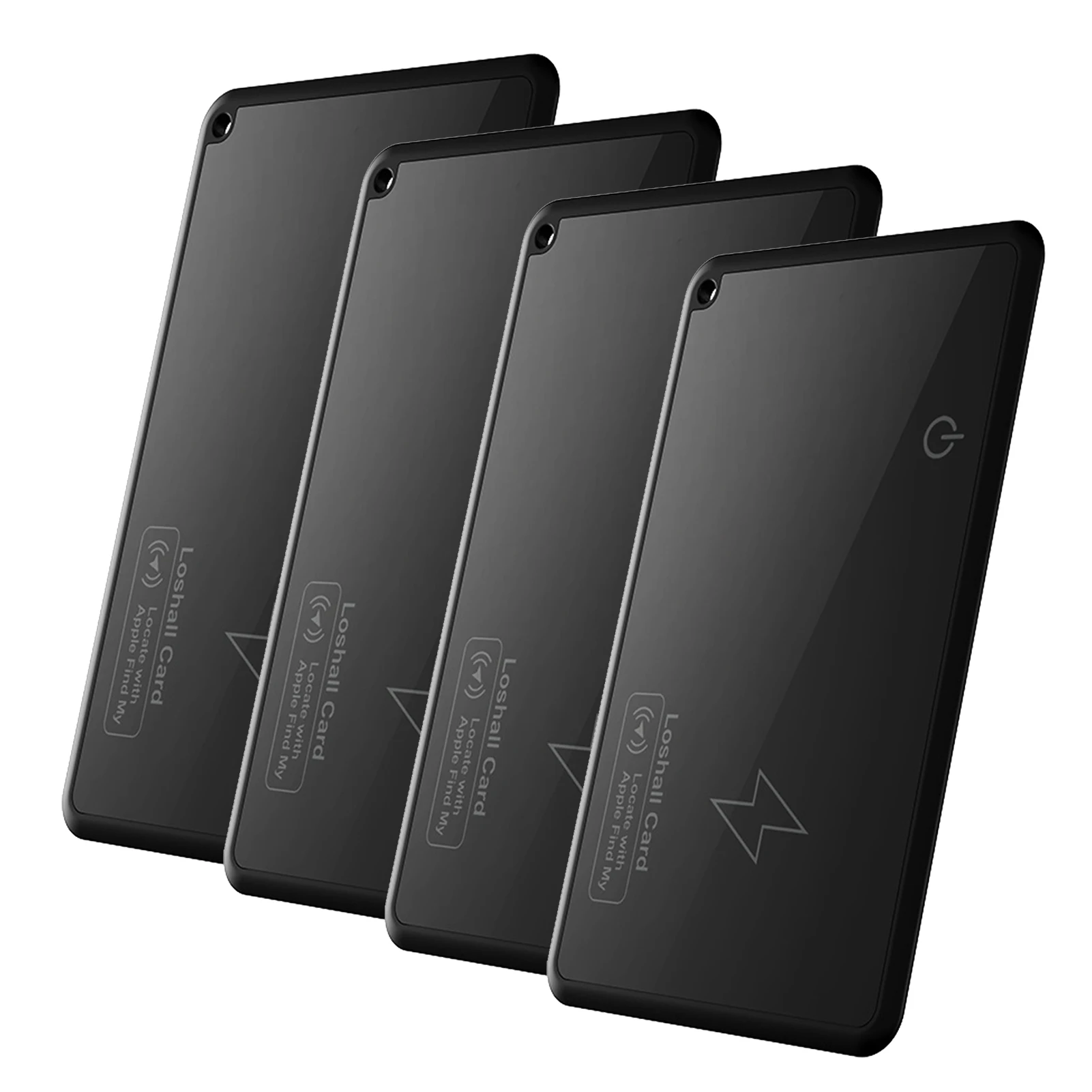 BT Tracker Item Finder Work with Find My, 4 Pack Wirelessly Charging Ultra-thin Card Item Locator with Sound Reminder Message