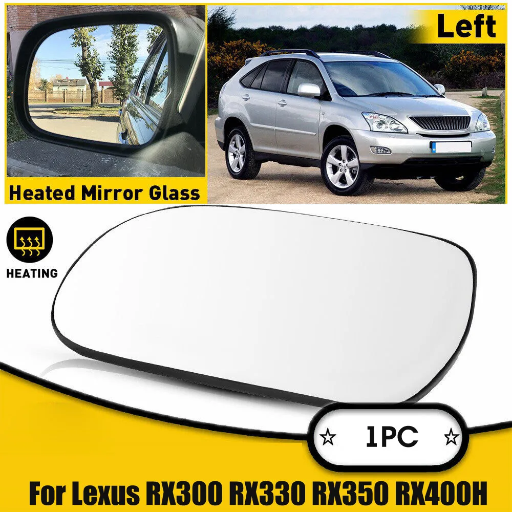 Left LH Heated Side Rearview Mirror Glass Lens For Lexus RX300 RX330