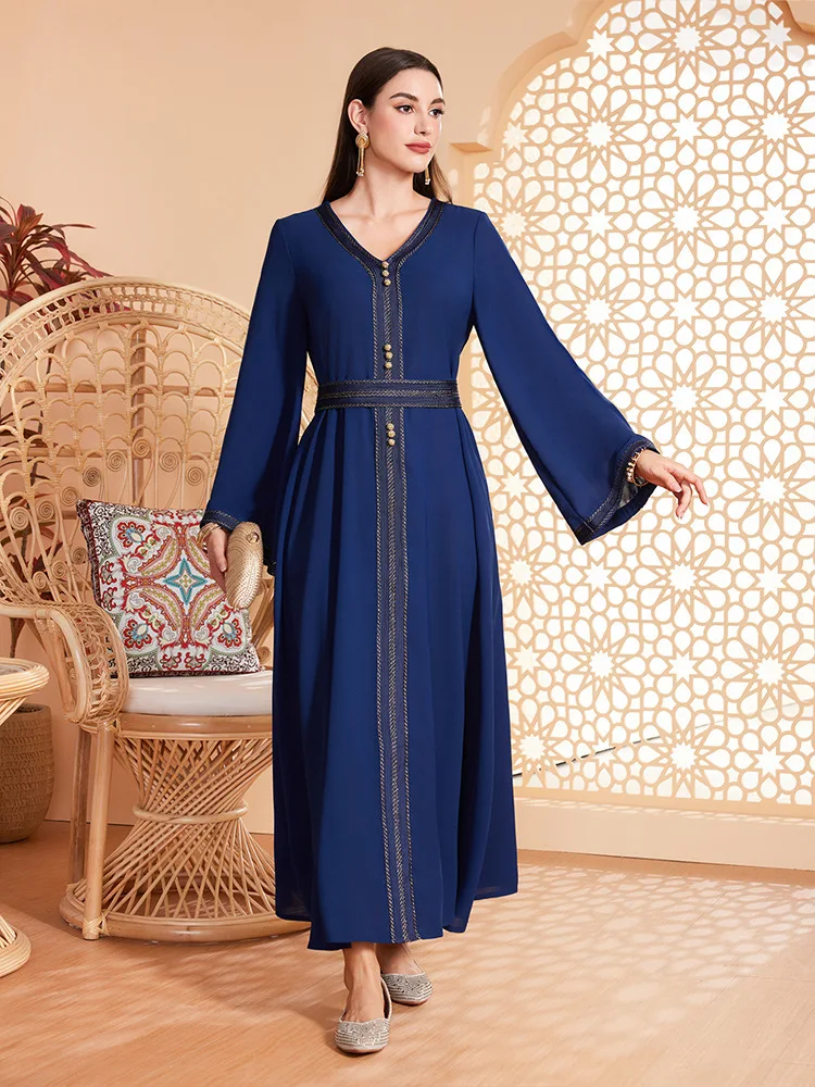 

Dubai Abayas for Women Eid Mubarak Djellaba Muslim Evening Party Dress Turkish Kaftan Saudi Arabic Robe Marocain Jalabiya Abaya