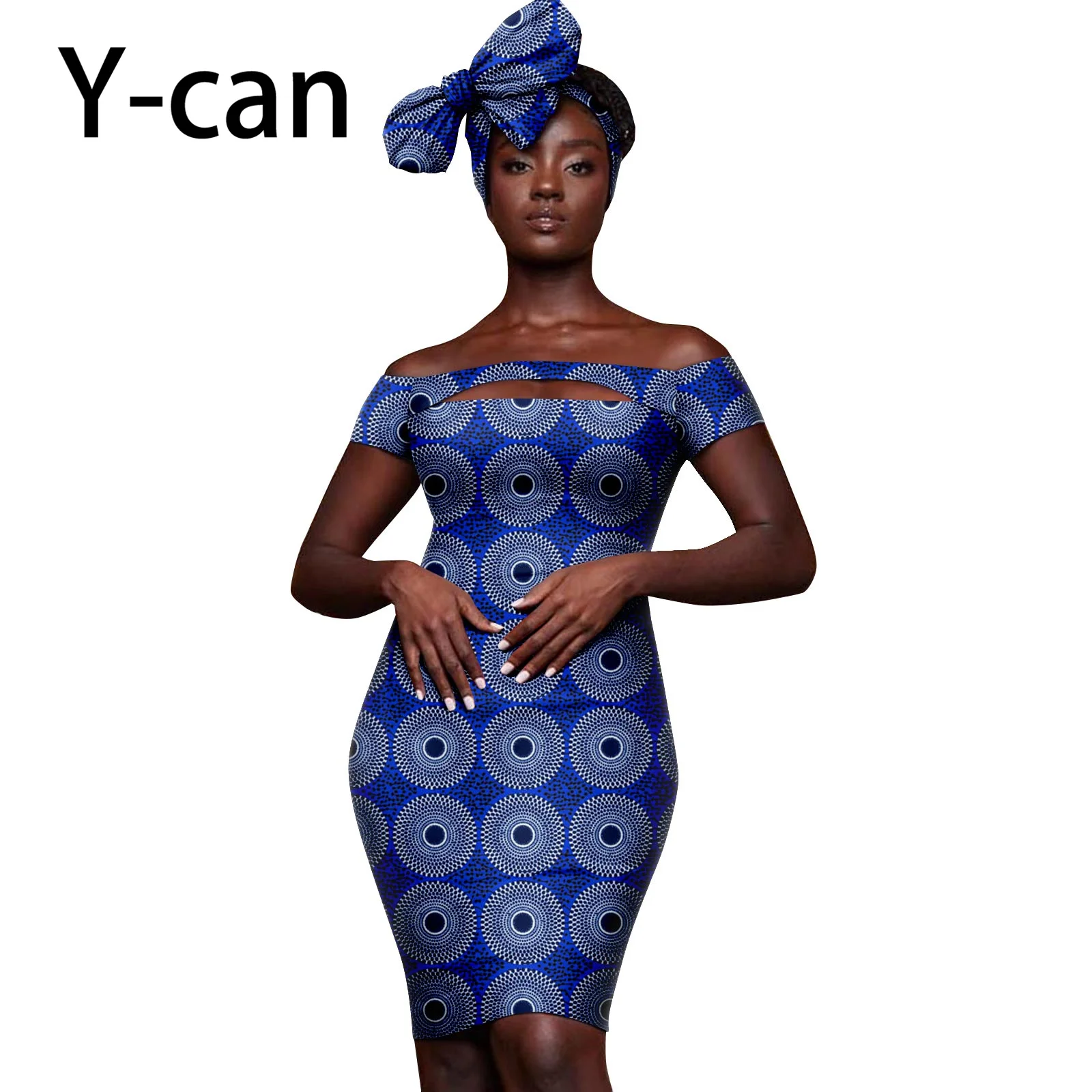 African Mini Skirt for Women Sexy Fashion Dashiki Ankara Print Slim  Off-Shoulder Dress with Bow Headband Bazin Riche Y2325086 - AliExpress  200000532