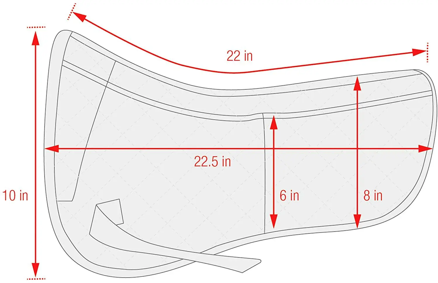 Classic English Horse Saddle Pad – Comfortable Non-Slip Polycotton Pad 6