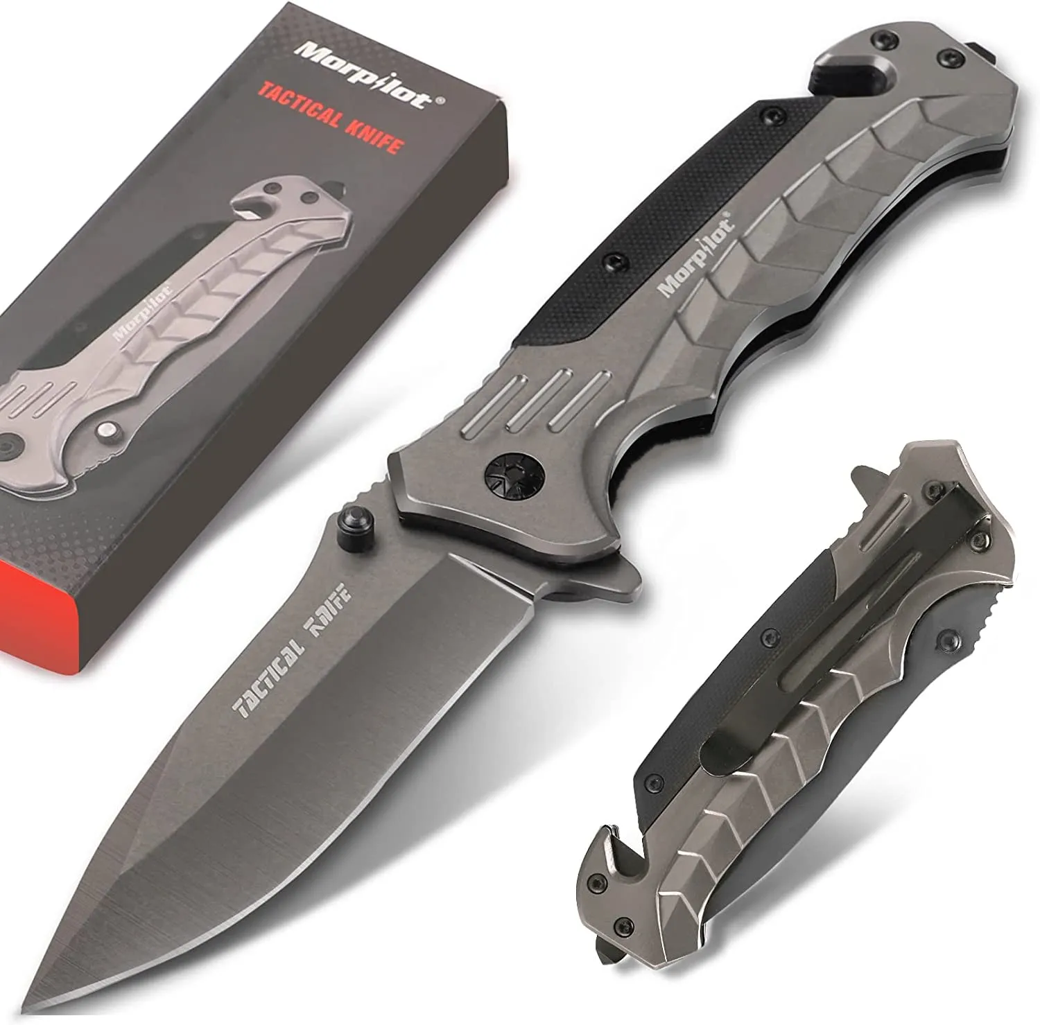 Morpilot hunting Pocket Folding Knife 440C Blade Aluminum Alloy Inlaid