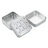 Convenient Soap Box Aluminum Soap Container with Removable Draining Layer Keep Soap Cleanings &Dry Soap Case Holder 5