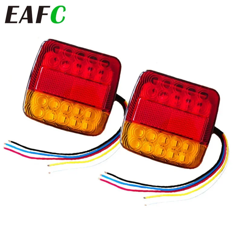 Feux Remorque 12v Feux Position Latérale LED Remorque - Lot De 2 Feux Rouge/blanc/orange 12V Signalisation Véhicule Utilitaire