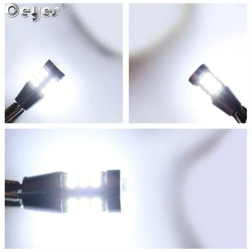 Ceyes-1156 P21W BA15S 7440 W21W 고출력 자동 LED 전구, 흰색 12V 자동차 후진 백라이트 T15 W16W 3030 방향 지시등, 2 개 4