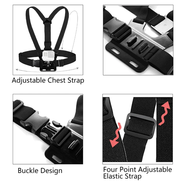 Go Pro Camera EDealz Chest Mount Strap Harness Chesty Body Mount