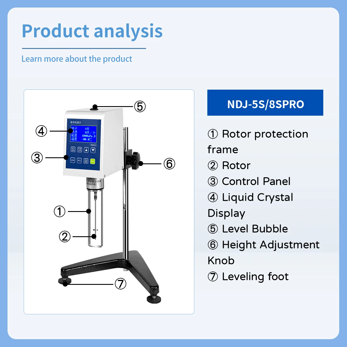 Digital display rotary viscometer measuring instrument Paint paint ink viscometer Liquid pointer Viscometer Viscometer