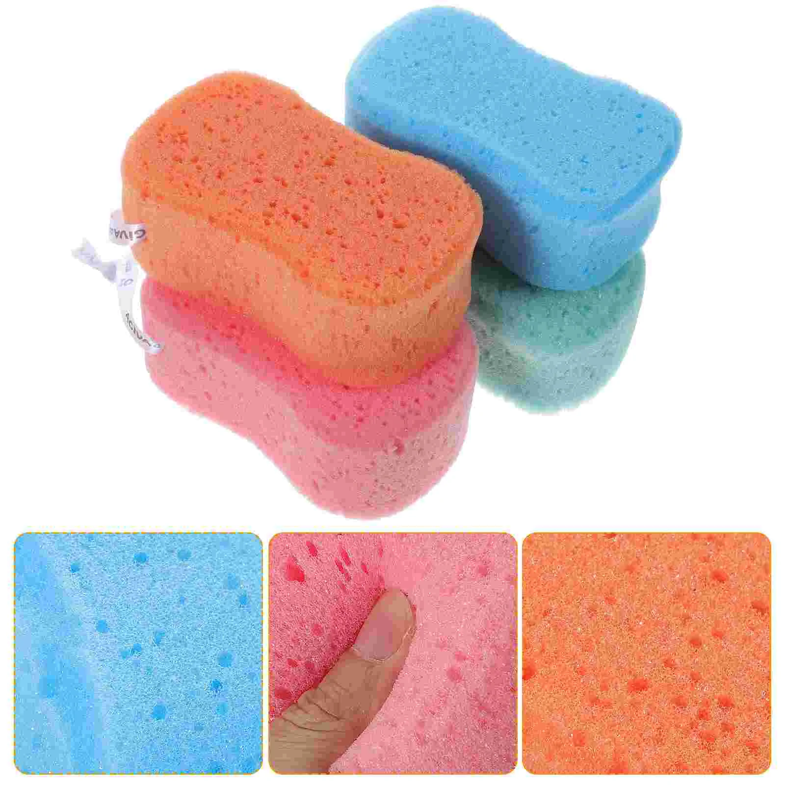 

8pcs Bath Sponge Loofah Sponge Body Scrubber Exfoliating Sponge Shower Pouf Cleaning Sponge for Bathroom Hotel ( Assorted Color