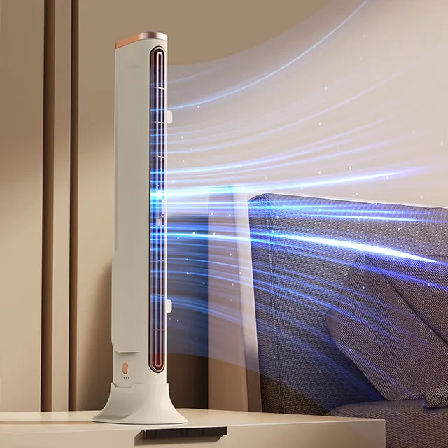 Portable Tower Fan 3 Speeds Bladeless Fan Quiet Clip On Computer Fan Monitor Clip On Fan for Bedroom Living Room Office 1