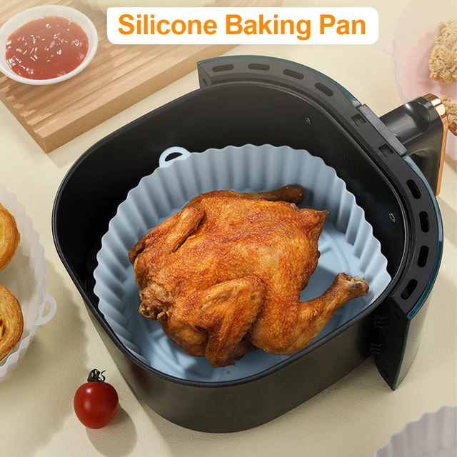 Silicone Baking Air Fryer Accessories  Air Fryer Silicone Baking Tray - Air  Fryer - Aliexpress