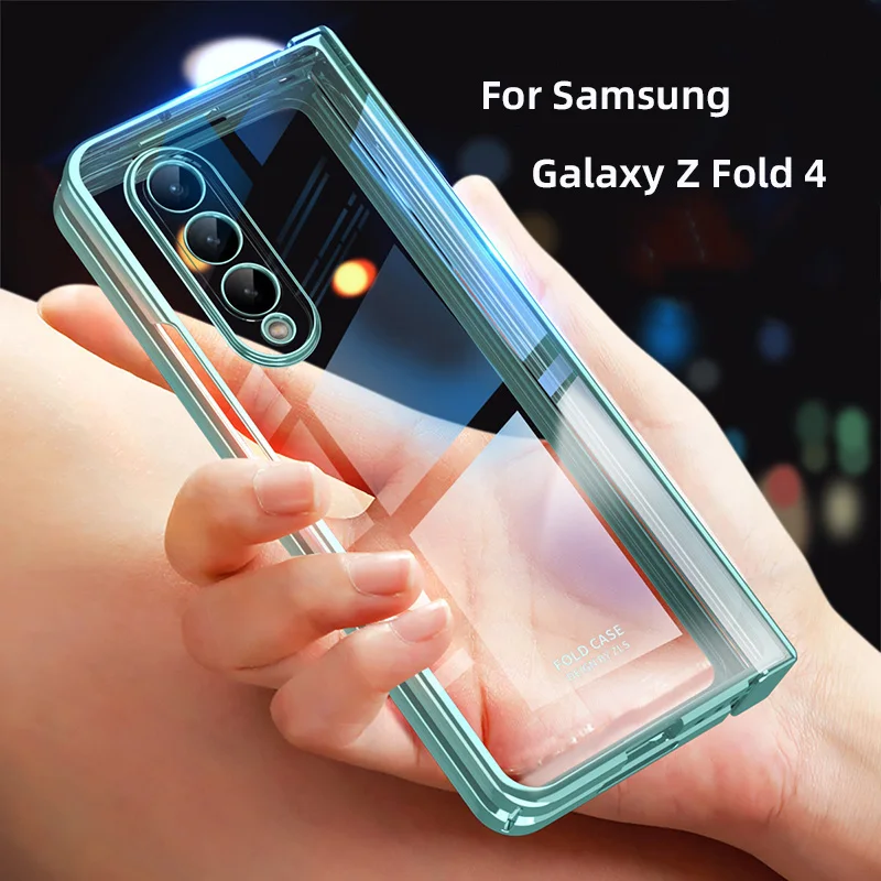 Custodia Trasparente Elettrolitica Per Samsung Galaxy Z Fold4 Custodia Moda Full Cover Per Samsung Z Fold 4 Galaxy Z Fold 4 Case