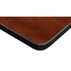 42" Square Melamine Breakroom Table with Black T-Mold Edge Band and Cast Metal X-Base Cherry 500lb Capacity 3