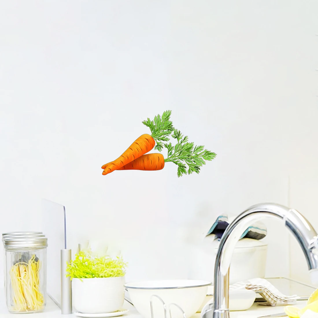 

Three Ratels CO27 Funny Carrot Vegetables Cartoon Sticker House Refrigerator Decorative Decal