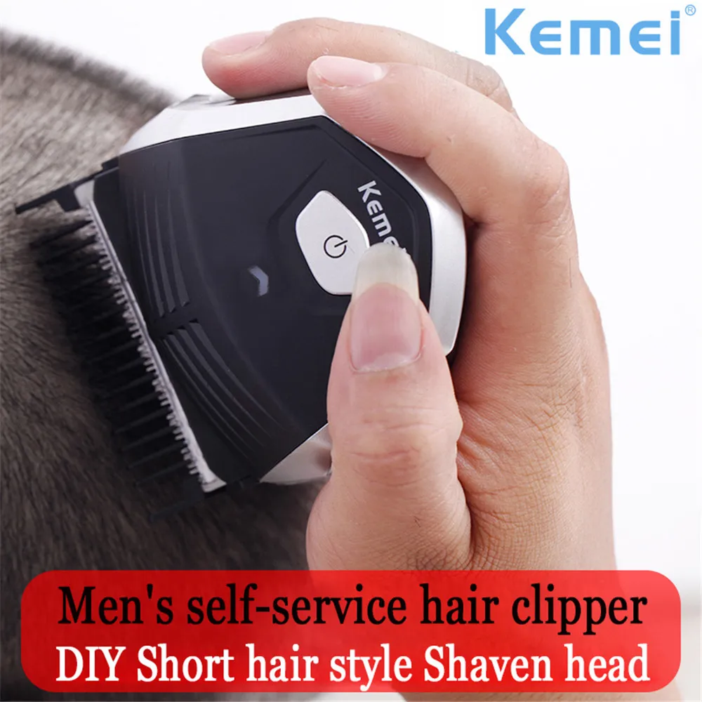 

Kemei Hair Clipper 0mm Baldheaded Men DIY Hair Cutter Portable Hair Beard Trimmer Cordless Shortcut Pro Self-Haircut Machine