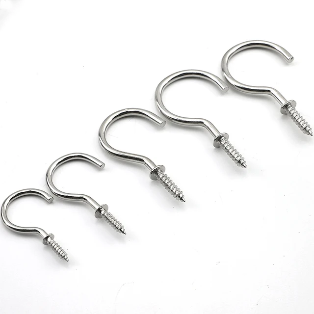 Carbon Steel Hook Screws Hanging Screw Cup Hooks 1030pcs Cup