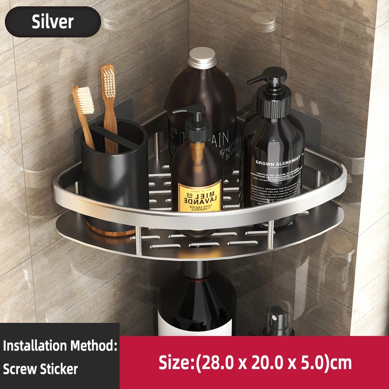 No-drill Corner Shelf Shower Storage Rack – The Deco Corner