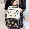 Y2K Cute Cat Ita Backpacks Large Capacity Knapsack Casual Girl Transparent DIY Display Rucksack Cartoon Trendy Travel Schoolbags 1