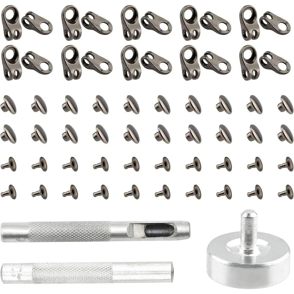 Safety Boot Rivets Tool Lace Fittings Rivets Safety Shoelace Buckles Hiking Shoes Hooks ...
