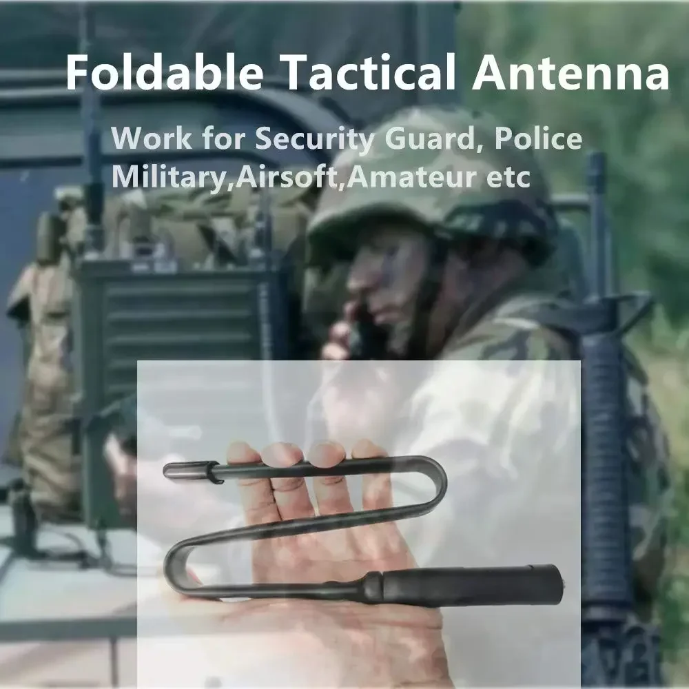Radtel Dual Band Walkie Talkie Antenna 134-176/400-520MHz Antenna tattica per RT-490 RT-470X RT-470 RT-830 RT-890 IP68 RT-68 - immagine 5