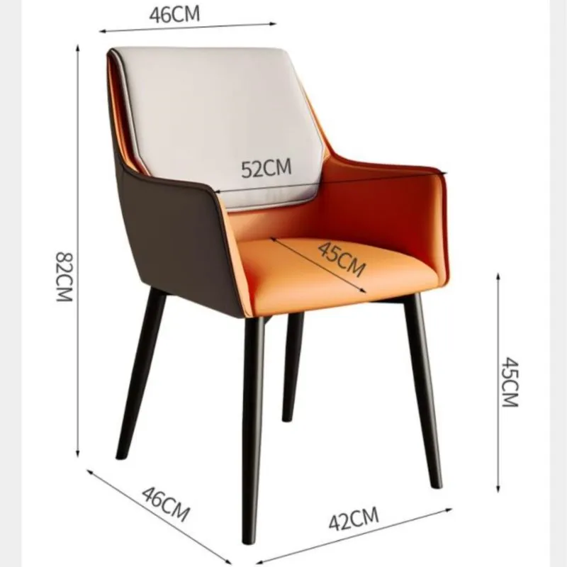 Realife Italian Style Minimalist Leisure Dining Chair Home Use Microfiber Leather Soft Bag Chair Thickened And Wear-Resistant